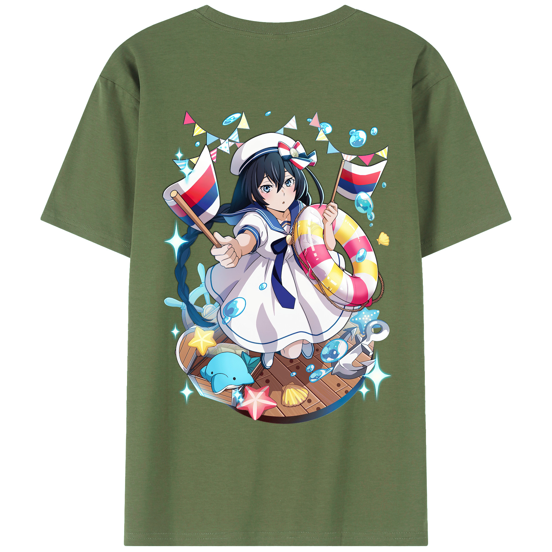 （画像用） 文豪ストレイドッグス Bungo Stray Dogs 綿100％ メンズ半袖Tシャツ（バックプリント） 通気性